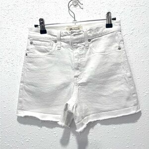 Madewell high‎ rise Bright White Denim Shorts 25